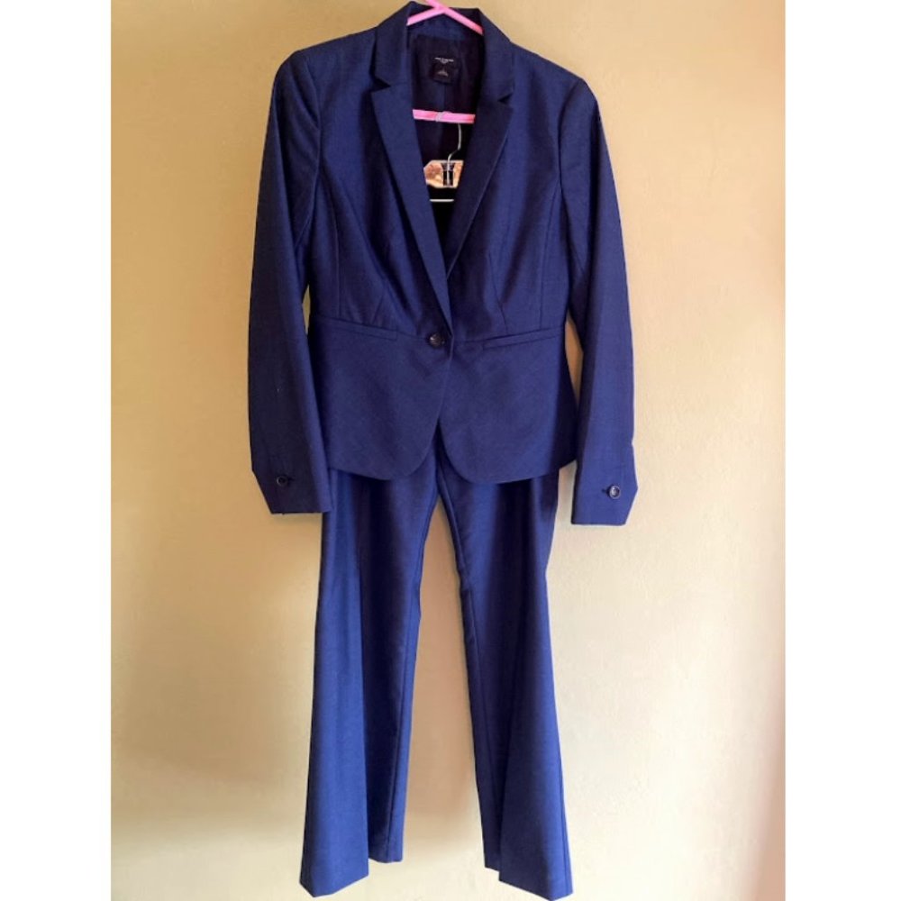 Dark Blue Button Jacket - Ann Taylor